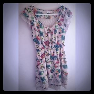 Blu Pepper Floral and Lace Dress